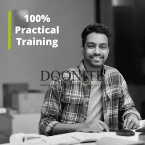student taking a practical digital marketing training at Doonite Academy